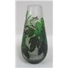 Galle Green Cameo Glass Vase