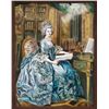 Image 2 : Limoges Enamel Plaque of a Seated Woman