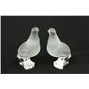 Pair of Lalique Frosted Glass Quails