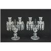Pair of 2-arm Baccarat Glass Candelabra