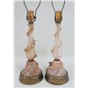 Venetian Glass Candlesticks Mounted as Lamps