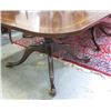 Image 2 : 3 Pedestal Banded Mahogany Dining Table