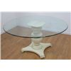 Image 2 : Pedestal Table with Round Glass Top