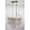 Image 2 : 70's Lucite & Brass Ceiling Fixture