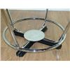 Image 2 : Art Deco Chrome & Black Glass Breakfast Table