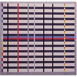 Yaacov Agam (b. 1928) Israeli, HOMAGE A MONDRIAN series, 1984, color screenprint, signed in pen...