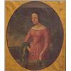 Image 1 : American School (19th Century), STANDING WOMAN, oil painting on canvas, 24 3/4 x 21 3/4", signe...