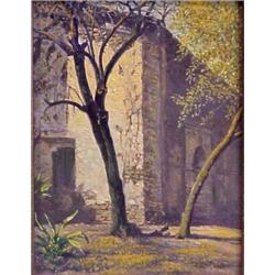 American School (20th Century), SAN JUAN BAUTISTA MISSION, 1933, oil painting on canvas board,...