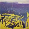 Image 1 : Hervas Amezcua (20th Century) Argentinian, WRITING, 1989, oil painting on canvas, 48 x 48", sig...