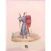 Image 1 : Antique Prints (eight), KNIGHTS, eight lithographs with hand coloring, images 11 1/2 x 9 1/2",...
