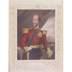 Antique Prints (six), VARIOUS FIGURES: three British Military Figures; two British Figures of N...