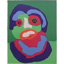 Karel Appel (b. 1921) Dutch, THINKING, 1970, color lithograph, signed in pencil, from the numbe...