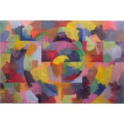 David Authier (b. 1937) American, UNTITLED, acrylic painting on paper, 29 1/2 x 44 1/2", signed...