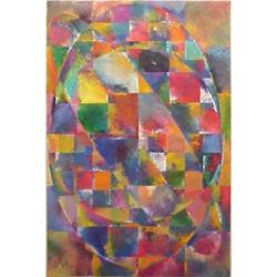 David Authier (b. 1937) American, UNTITLED, acrylic painting on paper, 44 1/2 x 29 3/4", signed...