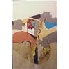 Image 1 : Sandro Berger (b. 1925) Romania, UNTITLED, acrylic painting on canvas with appliquT, 67 1/2 x 4...