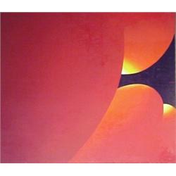 Ciapalo (20th Century) Polish, IMPROVISATION #1 (Red), 1988, oil painting on canvas, 71 x 82",...