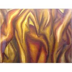 Marco Cingolani (b. 1959) Italian, ABSTRACT, 1984, oil painting on canvas, 48 x 62", signed low...