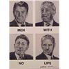 Image 1 : Robbie Conal (20th Century) American, MEN WITH NO LIPS, color lithograph poster, sheet 30 x 24"...