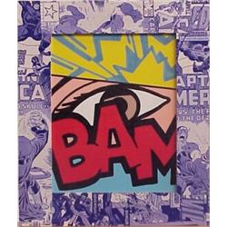 Crash (John Matos) (b. 1961) American, UNTITLED (Bam), 1995, acrylic painting on canvas, 10 x 8...