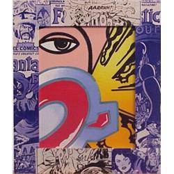 Crash (John Matos) (b. 1961) American, UNTITLED (AARRHH!), 1995, acrylic painting on canvas, 10...