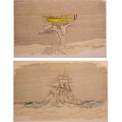 William Crutchfield (b. 1932) American, OLD JENNY (G.58), 1967; CLIPPER SHIP (G.65), 1967, two...