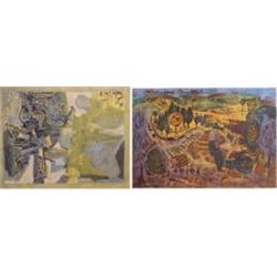 Tom Fricano (20th Century) American, TRESPIANO; ANNUNCIATION, two color etchings, each signed i...