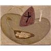 Image 1 : Theresa Gancedo (20th Century) Spanish, COUPLE, 1988, oil painting on canvas with sand, 10 1/2...