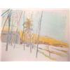 Image 1 : Wolf Kahn (b. 1927) American, BARN IN THE WOODS, 1985, color lithograph, signed in pencil, from...