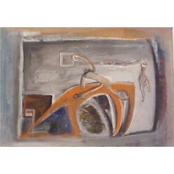 Clemons Kaletsch (b. 1957) Austrian, KRISEN HERD, 1984, acrylic painting on paper, 27 1/2 x 39...