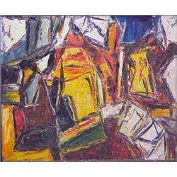 Attributed to Andre Lanskoy (1902-1976) French, UNTITLED, oil painting on canvas, 20 1/2 x 25",...