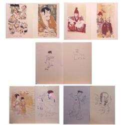 Jack Levine (1915- ) American & James Michener, FACING EAST, 1970, the portfolio with four colo...