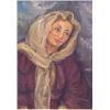 Image 1 : Isidore Levy (1899- ) American, WOMAN WITH SHAWL, oil painting on board, 14 x 10", signed lower...