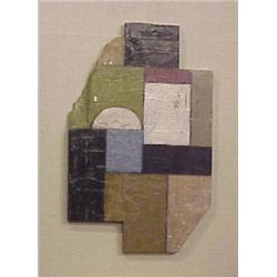 Arthur Mallmann (20th Century), CONSTRUCTION No. 16, 1990, mixed media, 31 x 23 1/2", titled si...