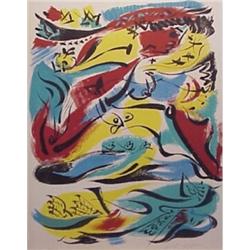 Andre Masson (1896-1987) French, UNTITLED, color lithograph, signed in pencil, from the numbere...