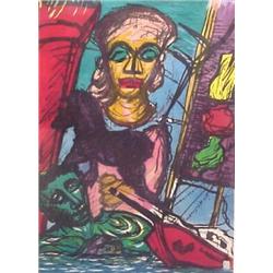Malcolm Morely (b. 1931) American, FALLACIES OF ENOCH series, color aquatint, signed in pencil,...