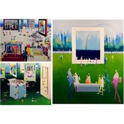 Leo Posillico (b. 1944) American, ARTIST'S RIGHTS; BOX PASTRY; PARK RAINBOW, three color screen...