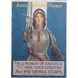 Poster: William Haskell Coffin (1878-1941), W.S.S. JOAN OF ARC, , color lithograph poster, sign...