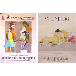 Poster: Saul Steinberg, SAUL STEINBERG, 1977, Galerie Maeght color lithograph exposition poster...