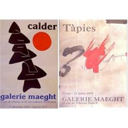 Poster: Antonio Tapies, TAPIES, 1979, color lithograph exposition poster, published by Galerie...