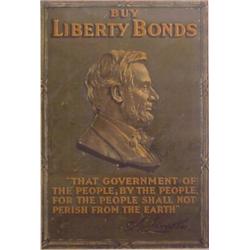 Poster: War Bonds, BUY BONDS, LINCOLN, color lithograph poster, sheet 29 3/4 x 20", published b...