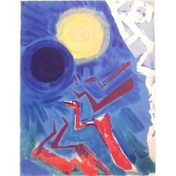 Abraham Ratttner (1895-1978) American, ECLIPSE, 1972, color lithograph, signed in pencil, from...