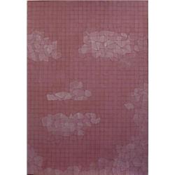 Ricetti (20th Century), UNTITLED (Brown), 1982, sand and acrylic painting on paper, 39 3/4 x 28...