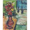 Image 1 : Rosa (20th Century), STILL LIFE WITH VASE, acrylic painting on canvas, 18 x 14 1/2", signed 'Ro...