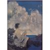 Image 1 : Maxwell Parrish (1870-1966) American, AIR CASTLES, color print, sheet 16 x 11 1/4", in original...