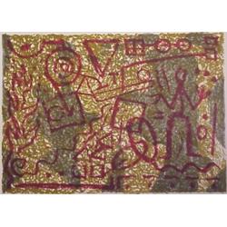 A.R. Penck (b. 1939) German, WATER PROBLEMS, color lithograph, signed in pencil, from the numbe...
