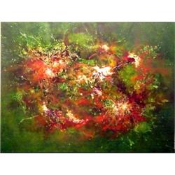 Gerald Pogach (b. 1929) American, UNTITLED, 1985-1987, oil painting on canvas, 54 1/4 x 72", si...