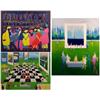 Image 1 : Leo Posillico (b. 1944) American, PARK RAINBOW; LINE OF PEOPLE; CHECKER BOARD, three color scre...