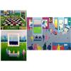 Image 1 : Leo Posillico (b. 1944) American, WET PAINT; CHECKER BOARD; PARK RAINBOW, three color screenpri...