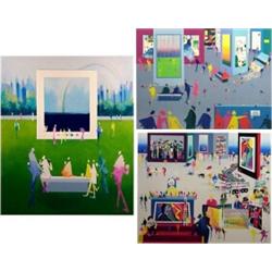 Leo Posillico (b. 1944) American, PARK RAINBOW; WET PAINT; ARTIST'S RIGHTS, three color screenp...