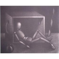 Laurent Schkolnyk (20th Century) French, ARTICULATED FIGURE, mezzotint etching, signed in penci...